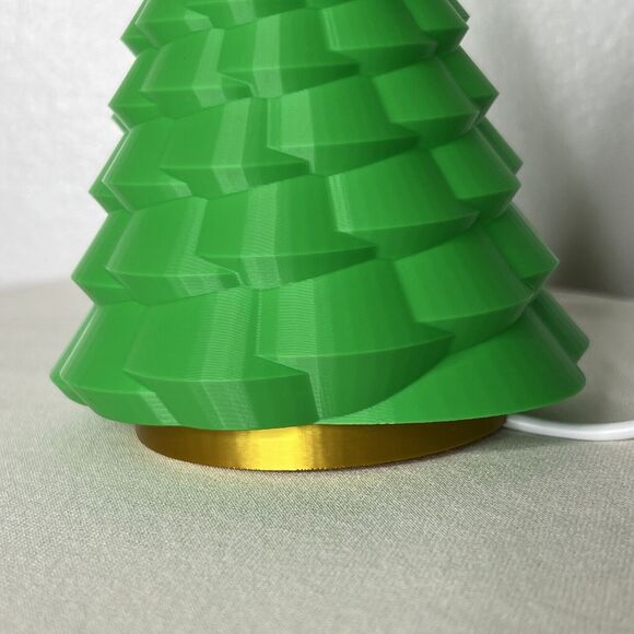 Lighted Green Christmas Tree Decor Night Light Decorative Holiday Xmas UBS - Picture 4 of 9
